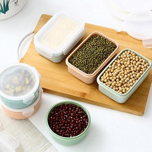 280/380ml Round/square Mini Airtight Storage Box, Small Lunch Box, Kitchen Lunch Box, Plastic Storage Box, Airtight Box