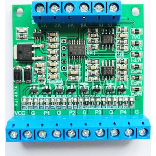 4-channel PWM to 0-5v Converter Module 10Hz to 3KHz PWM to 0-10V Voltage Signal Conditioner High Precision