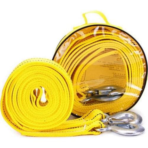 4m Heavy Duty 5 Ton Car Tow Cable With Safety Latch Towing Pull Rope Strap Hooks Van Road Recovery Practical
