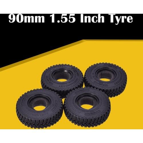 4Pcs AUSTARHOBBY 1.55Inch Rubber Wheel Tires 90mm Tyre for RC Crawler Car MST JIMNY Axial AX90069 D90 TF2 Tamiya CC01 LC70