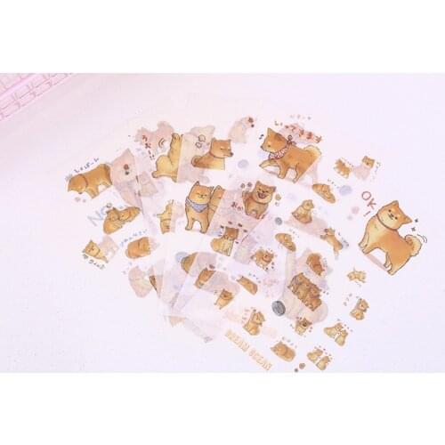 6pcs Lovely dog paper sticker diy decoration sticker for album scrapbooking stationery sticker gift for kids