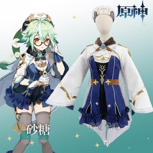 [STOCK] Anime Game Genshin Impact Sucrose Game Suit Lolita Dress Party Uniform Cosplay Costume Halloween Free Shipping 2020 New