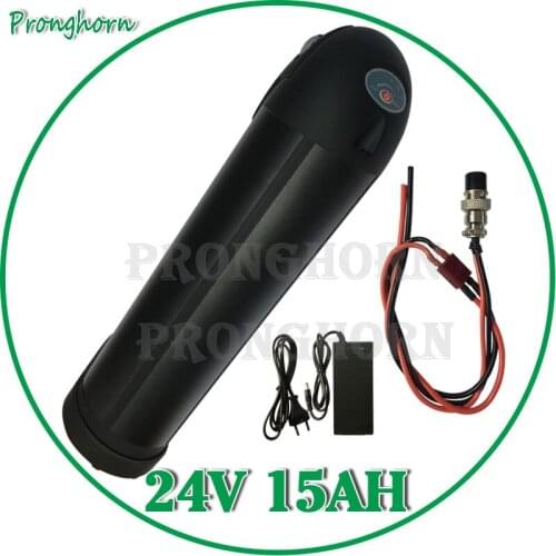 Free Customs Tax 350W 500W 24V Ebike battery 24V Water Bottle Battery 24V 15AH Lithium Battery with 20A BMS and 29.4V 2A Charger