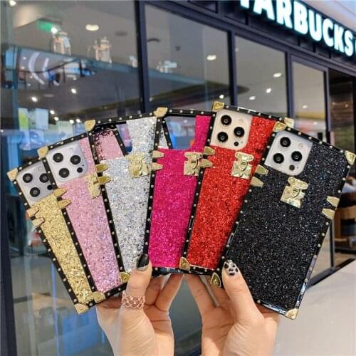 Bling Sparkling Sequins Square Glitter Phone case For Samsung Galaxy A51/71/21S/10E A31/81/91 A42/72/52 5G Anti-drop soft cover