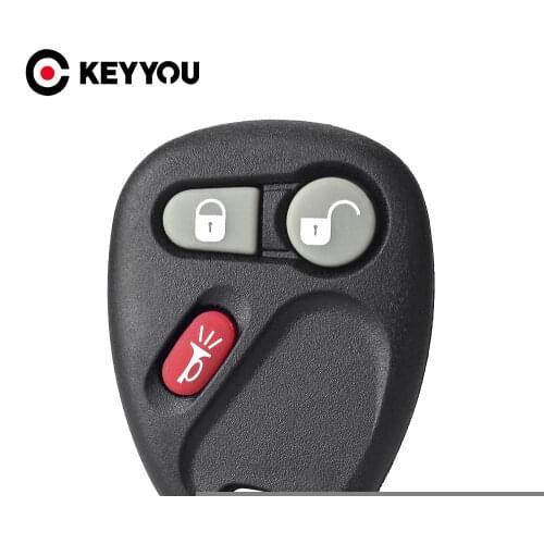 KEYYOU Remote Car Key Shell Case For Chevrolet Buick Suburban Rainier GMC Isuzu Oldsmobile 3 Buttons Keyless Entry Key