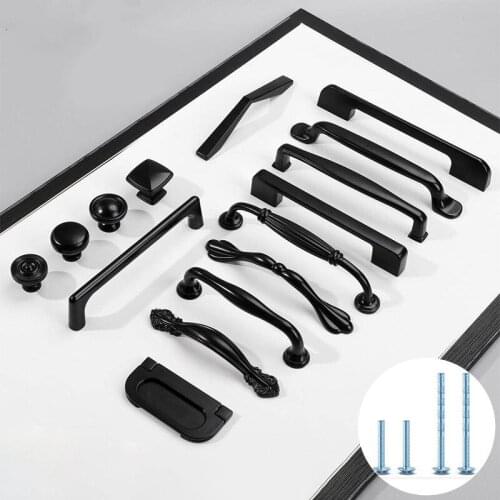 Black Handles for Furniture Cabinet Knobs and Handles Kitchen Handles Drawer Knobs Cabinet Pulls Cupboard Handles Knobs