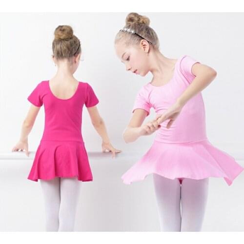 Open/Full Crotch Ballet Dress for Kids Cotton Ballet Leotards Dress F Girls Sweet Ballet Dress Gymnastics Ballet Costume Dance