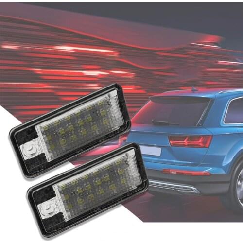 2Pcs Durable Super Brightness Car LED License Number Plate Lamps Light for Audi A3/A4/A6/A8/Q7/RS4/RS6