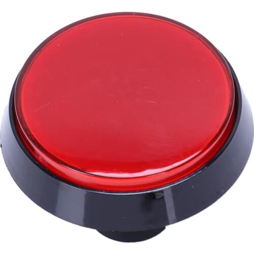 Red LED Lamp 52mm Dia Round Push Button w Limit Switch for Arcade Video Game