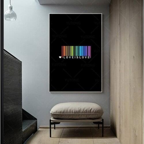Love is Love LGBT Pride t shirt Home Decor Large Wall Pictures For Living Room Posters HD Canvas Paintings