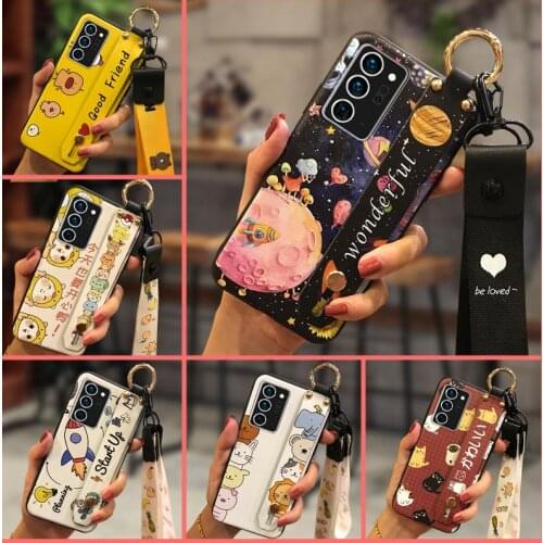 Cartoon Cute Phone Case For Samsung Galaxy Note20 Ultra/Note20+/Note20 Plus Wrist Strap