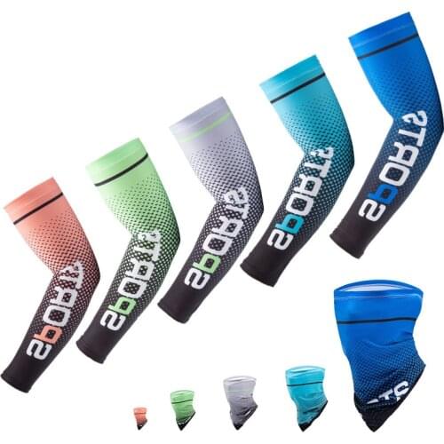 Outdoor Riding Fishing Ice Sleeves Summer Sunscreen Sports Breathable Sleeves Turban Mask Printing Men Women Arm Sleeves