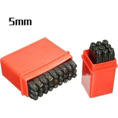 36pcs Number & Letter Metal Punch Set Alphabet Marking Steel Stamp Craft Tools 2mm, 2.5mm, 3mm, 4mm, 5mm, 6mm, 8mm