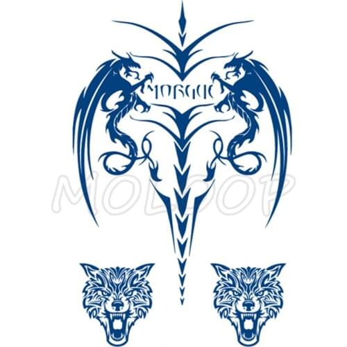 Juice Tattoo Sticker Dragon Tiger Cross Waterproof Temporary Makeup Fake Tatoo Body Art for Women Men Lasting To 5 -15 Days