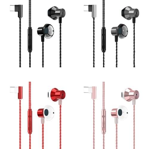New Mobile Phone Wire Control Type-c Earphone Earbuds Cellphone In-ear Type Wired Headphone Gaming Headset
