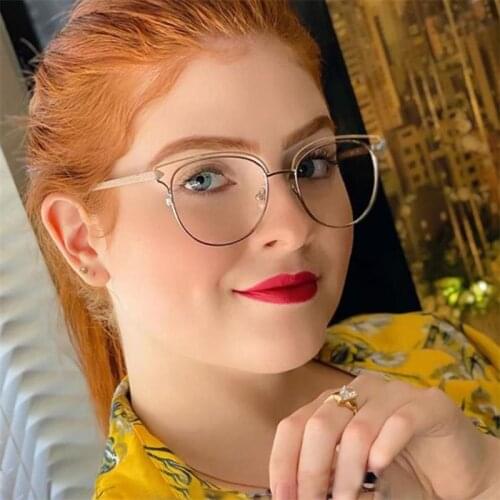 2020 New Anti blue light Glasses Frame Men Women optical Eyeglasses Frames Vintage Metal Clear Lens Spectacles Eyewear UV400