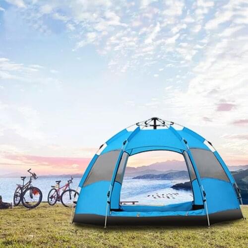 6-8 People Automatic Hexagon Tent Double Camping Tent