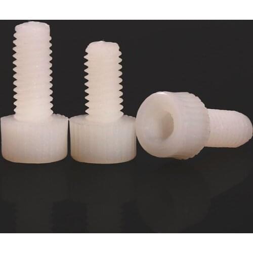 Plastic Nylon Hexagon Socket Screw PA66 Hexagon Socket Head Bolt Cup Head Screw M3m4m5m6m8 50Pcs