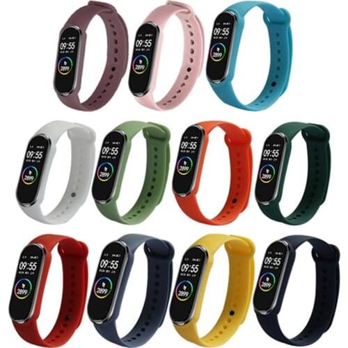 Strap for Xiaomi Mi Band 6 5 4 3 Sport Wristband Silicone Bracelet Mi Band 3 4 Band5 replacement straps браслет на mi band 6 5 4