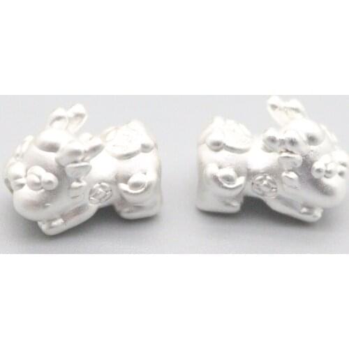 S999 Pure Silver Pixiu Baby 3D Hard Real Silver Blessing Bless Attract Wealthy Coin Red Rope Womens Bracelet Accessories Bead