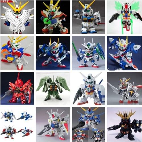 Assembled Gundam Model Toys Figure Anime Peripheral BB Warrior SD Q Version Mobile Suit Model Puzzle FZG Gifts for Children
