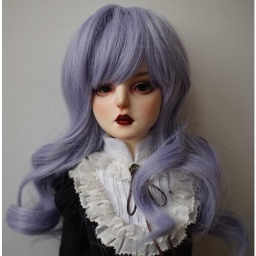 Sd/bjd Dolls Wigs Violet purple color for 1/3 BJD doll hair suit for head size of 22-24CM