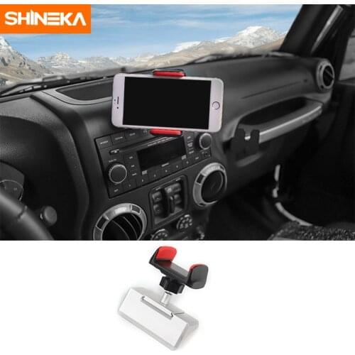 SHINEKA Universal 360 Degree GPS Mobile Phone Stand Holder Bracket Kit Cellphone Pad Support for Jeep Wrangler JK 2007-2017