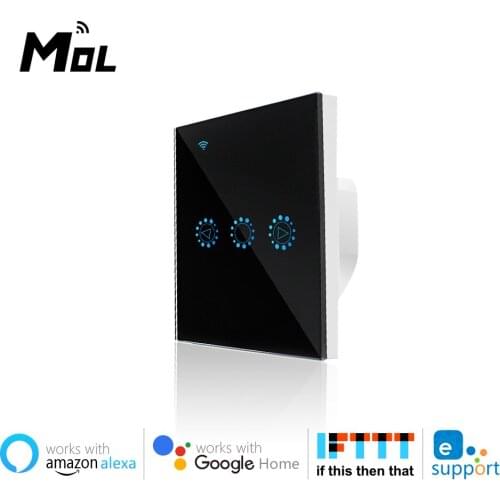 Led Smart Wifi Dimmer Touch Light Switch 220V/110V EU Black Works With Alexa Google Assistant Ewelink