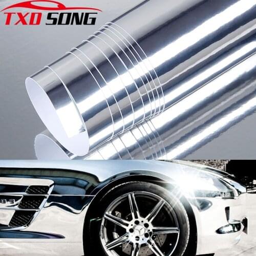 Premium High stretchable mirror silver Chrome Mirror flexible Vinyl Wrap Sheet Roll Film chrome mirror vinyl sticker