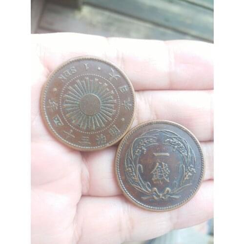 28mm Japan 1 sen Paddy Copper Japan Coins Old Original Coin Collectible Edition 100% Real Rare Coins Random Year