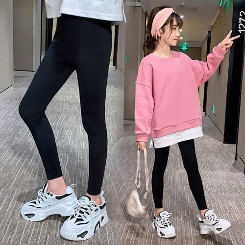 2-12Y Girls Leggings Spring Autumn Kids Skinny Trousers Children Spring-Summe Clothing Girl Pencil Pants Black Leggings