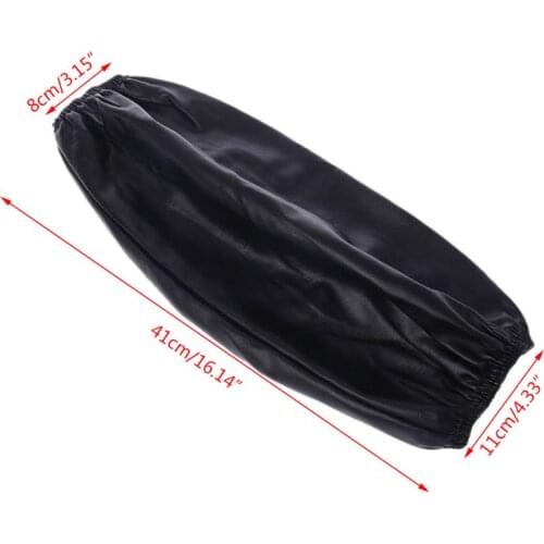 1 Pair Waterproof Oilproof Arm Sleeves Covers Faux Leather Oversleeves Sleevelets Kitchen Tool K0AB