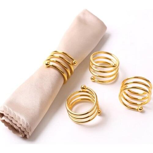 1PC New Metal Napkin Ring Button Ring Napkin Western Buckle Napkin Ring