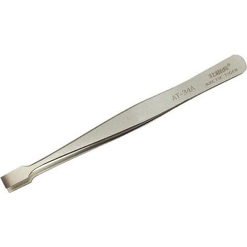 120mm Flat Wide Tweezers for Laboratory Clamping Stamp Electronic Industry Tools