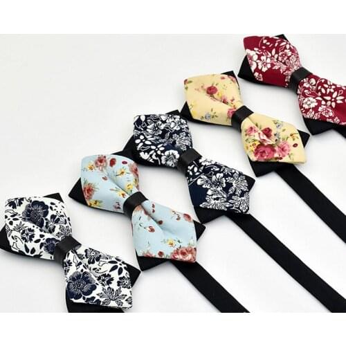 120pcs/lot mens new spring fashion British style business flower bow tie re: opp bag packing