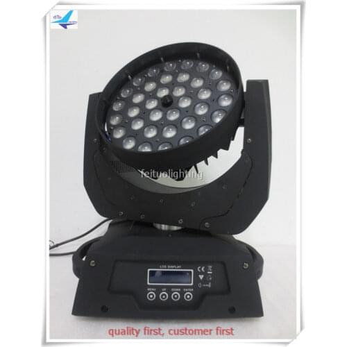 H-10+fly case/lot LED Stage Light Wash 36x18w rgbwa uv 6 in 1 Moving Head Zoom LYRE DMX in Touch Control