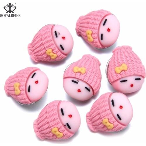 RoyalBeiery New Products 2pcs/6pcs/10pcs Cute Baby Buttons For 18mm Snap Childrens Clothing Wild Buttons Wholesale Low Price