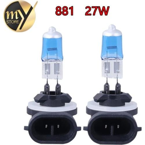 2pcs H27 881 894 Super Bright White Fog Halogen Bulb Hight Power 27W Car Head Light Lamp DRL Day Running Lights Yellow Amber 12V