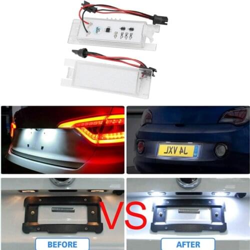 2Pcs LED Number License Plate Light Lamps for Fiat Tipo Multipla 500L PUNTO 188 Brava Croma Linea Doblo Marea Grande