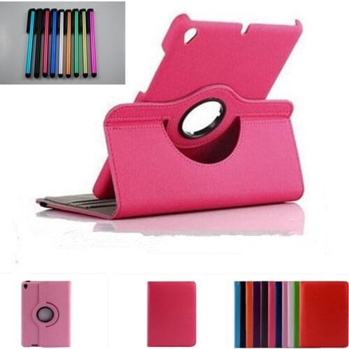 2017 Fashion 360 degree rotation PU Leather Case Stand Slim Rotation Cover For XiaoMi Mi Pad 1 7.9 inch Tablet Case+pen