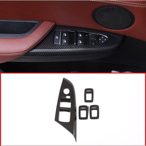 4pcs Carbon Fiber For BMW X3 X4 F25 F26 2012-2017 Car-styling ABS Window Button Switch Frame Trim Car Accessories