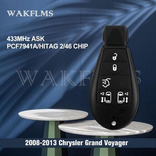 5 Buttons Fobik Remote Car Key Fob For Chrysler Grand Voyager With Electronic Sliding Doors 2009 2010 2011 2012 2013 56046710AE