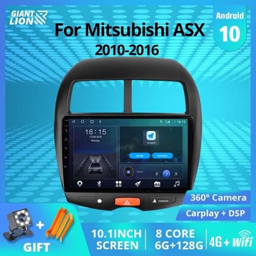 2DIN Android 10.0 Car Radio For Mitsubishi ASX 2010-2016 GPS Car Multimedia Player Auto Radio DSP Stereo Receiver Car Video IGO