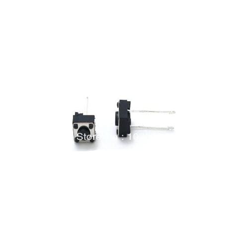 FREE SHIPPING 100PCS DIP 6X6X4.3(h)MM Tactile Tact Push Button Micro Switch Momentary Two Pin (High temperature resistant ROHS)