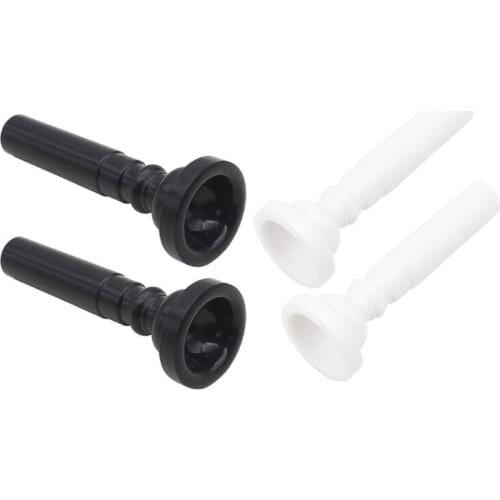2pcs Black/White Plastic Trumpet Mouthpiece for Trumpet Accessories