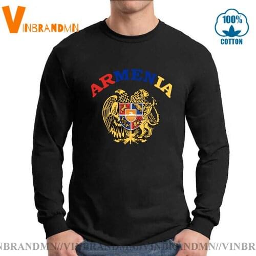 Nation Patriotic TShirt Funny Men T shirt Women Novelty T-shirt Armenia Pride Armenian Flag Coat of Arms Jersey T-Shirt