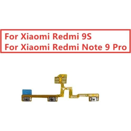 For Xiaomi Redmi Note 9s Power Volume Flex Cable Side Key Button On Off Switch Flex Cable for Redmi Note 9 Pro Repair Spare Part