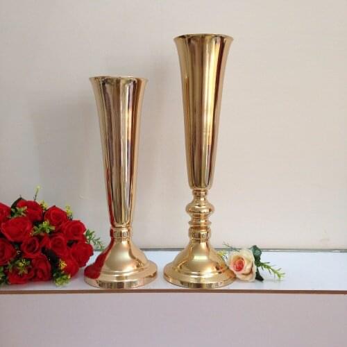 Hot style 19.7"/23.6" Gold wedding flower vase wedding table vase wedding decoration Wedding road leads 10 pcs