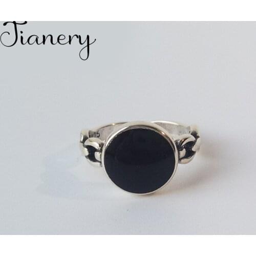 Personality Boho Black Round Rings For Women Charm Wedding Jewelry Adjustable Antique Finger Ring Anillos 2021