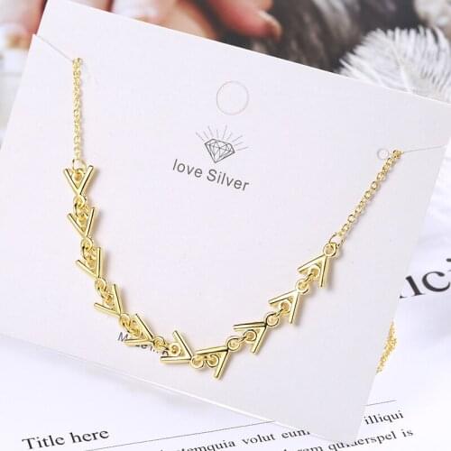 Exquisite Gold & Silver Color Link Chain Necklaces Silver-Plated Female Choker Fashion Wedding Party Jewelry For Women